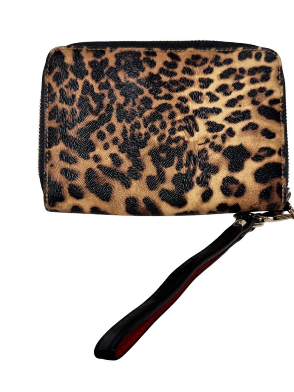 Stella & Dot Leopard Print Wristlet - Brown/Black - Picture 3 of 10